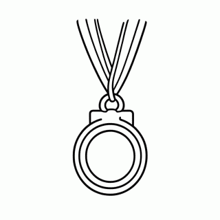 Medalha De Ouro para colorir
