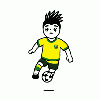 Neymar Jr Driblando — Jogadores de Futebol para Colorir