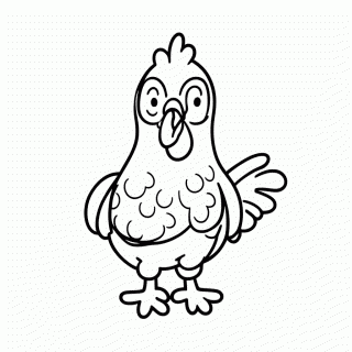 Galo Cantando — Galinha Pintadinha para Colorir