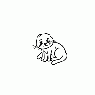 Gato Com Arranhador para colorir