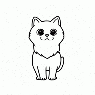 Gato Persa Pelo Longo — Gatos por Raca para Colorir