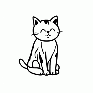 Gato Rajado Comum para colorir