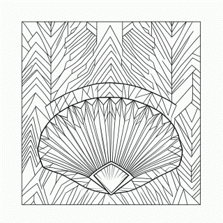 Padrão Geométrico art-deco 2 para colorir