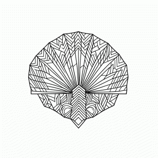 Padrão Geométrico art-deco 4 para colorir