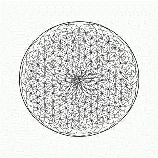 Padrão Geométrico circulos 3 para colorir