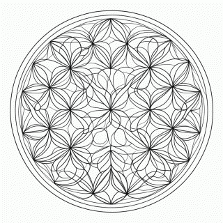 Padrão Geométrico circulos 4 para colorir