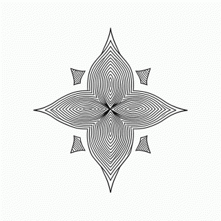 Padrão Geométrico estrelas 1 para colorir