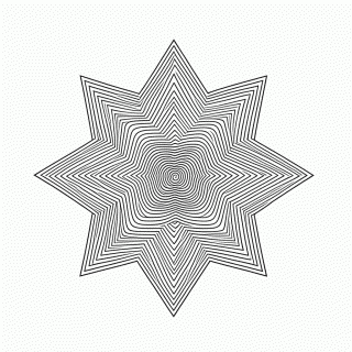 Padrão Geométrico estrelas 2 para colorir