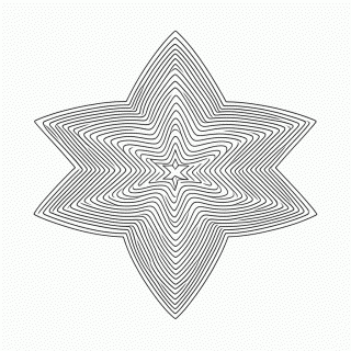 Padrão Geométrico estrelas 3 para colorir