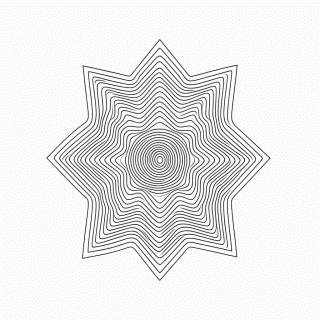 Padrão Geométrico estrelas 4 para colorir