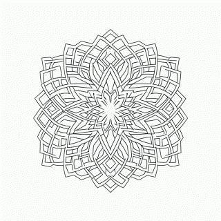 Padrão Geométrico islamico 1 para colorir