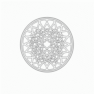 Padrão Geométrico islamico 2 para colorir
