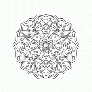 Padrão Geométrico islamico 3 para colorir