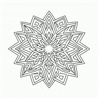 Padrão Geométrico islamico 4 para colorir