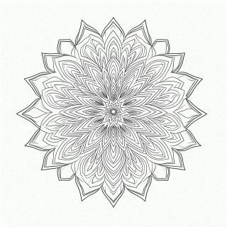 Padrão Geométrico kaleidoscopio 1 para colorir