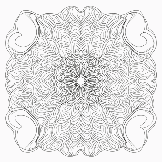 Padrão Geométrico kaleidoscopio 2 para colorir
