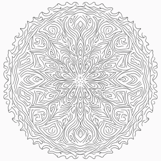 Padrão Geométrico kaleidoscopio 3 para colorir