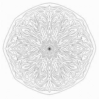 Padrão Geométrico kaleidoscopio 4 para colorir