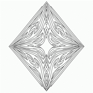 Padrão Geométrico simetrico 2 para colorir