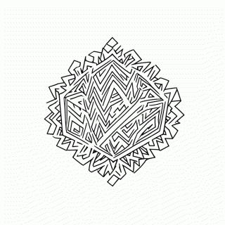 Padrão Geométrico tribal 1 para colorir