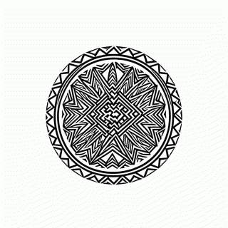 Padrão Geométrico tribal 2 para colorir