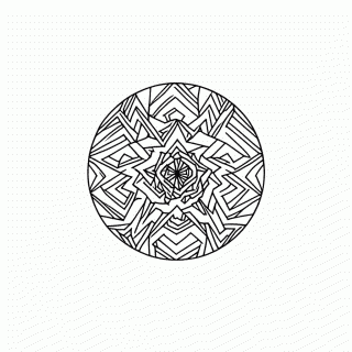 Padrão Geométrico tribal 3 para colorir