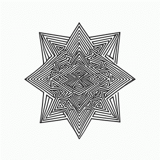 Padrão Geométrico tribal 4 para colorir