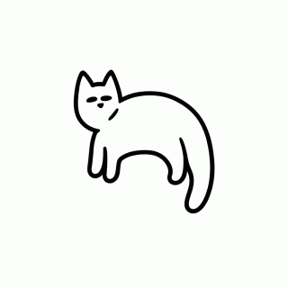 Gato Preto Arqueado para colorir