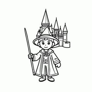 Castelo Hogwarts para colorir