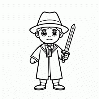 Espada De Gryffindor para colorir