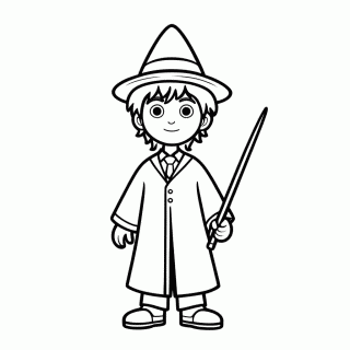 Harry Potter Cicatriz — Harry Potter para Colorir