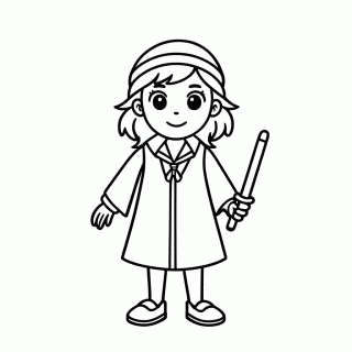 Hermione Granger para colorir