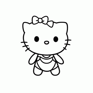 Kitty Praia Biquini para colorir