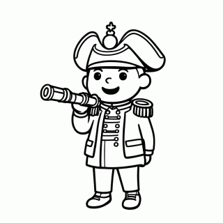 Capitao para colorir