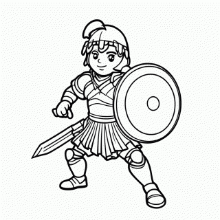 Gladiador para colorir