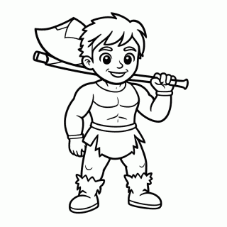 Guerreiro para colorir