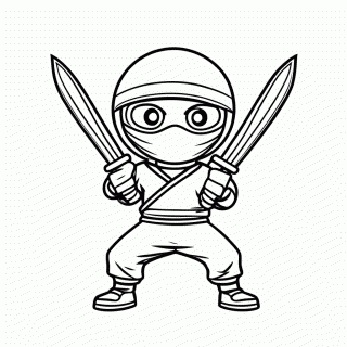 Ninja para colorir