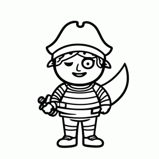 Pirata para colorir