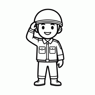 Soldado para colorir