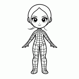 Gwen Stacy Spider Woman para colorir