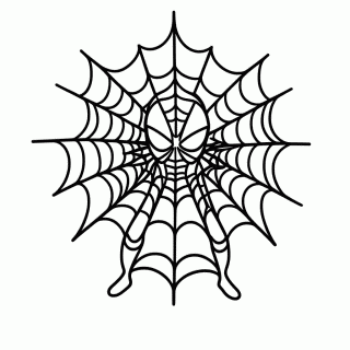 Spider Man Soltando Teia para colorir