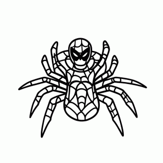 Venom Vilao Preto para colorir