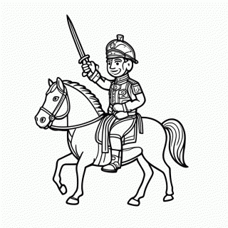 Dom Pedro I Cavalo para colorir