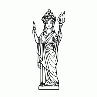 Estatuetes Republica para colorir