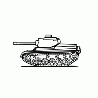 Tanque Militar para colorir