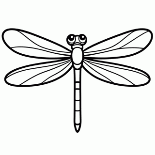 Libelula para colorir