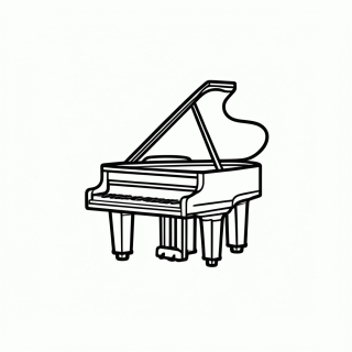 Piano para colorir