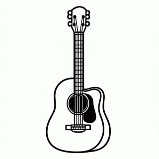 Violão para colorir