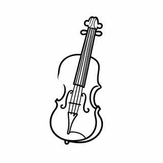 Violino para colorir