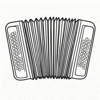 Acordeon para colorir
